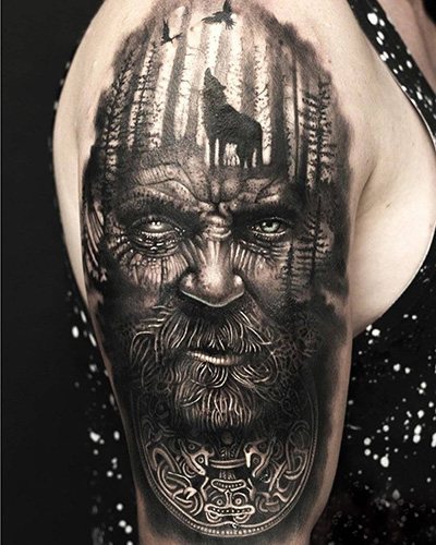 Vikingų ir slavų tatuiruotė. Eskizai, nuotrauka, reikšmė
