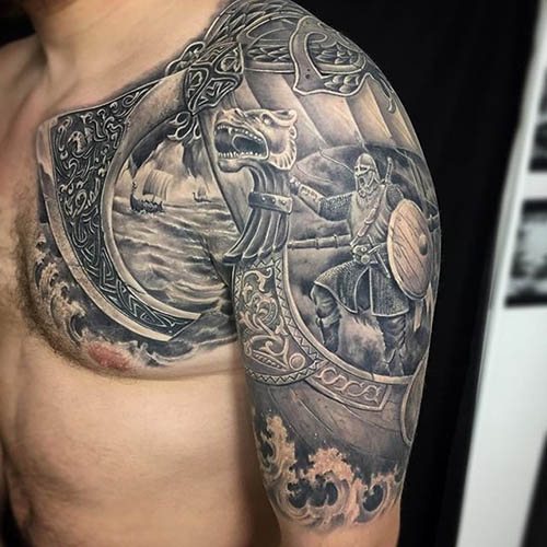 Tetovanie Vikingov a Slovanov. Náčrty, fotografie, význam