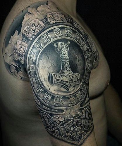 Tatuagem de Vikings e Eslavos. Esboços, fotografia, significado