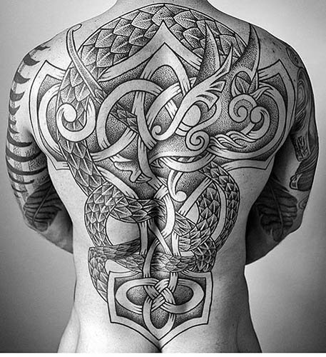 Tatuagem de Vikings e Eslavos. Esboços, fotografia, significado
