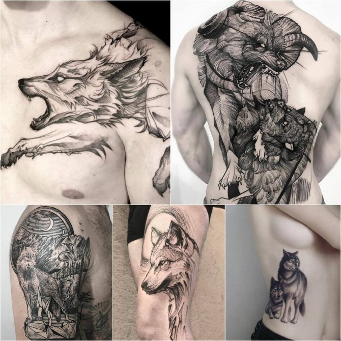 Татуировка вълк - Татуировка вълк значение - Татуировка вълк значение и скици