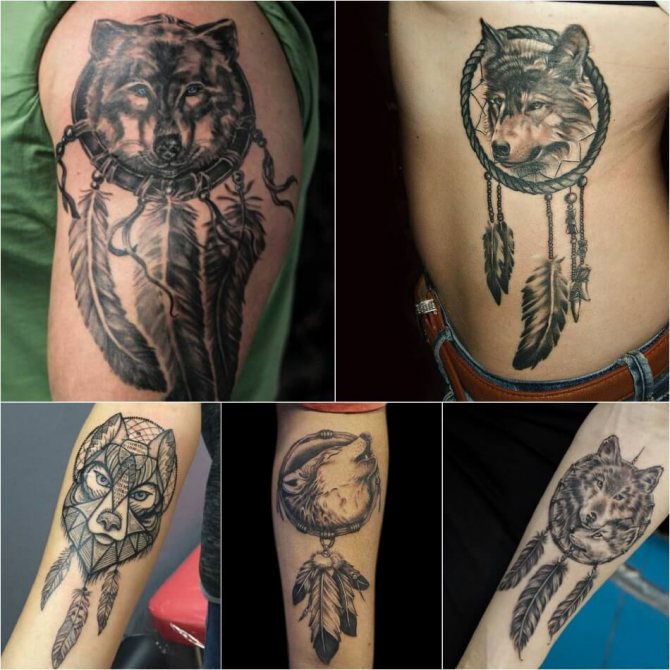 Tetoválás farkas - A farkas tetoválás finomsága - Tetoválás farkas álomfogó