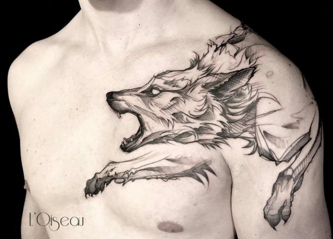 Tatoeage Wolf