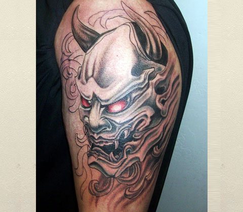 Tetoválás japán démon Oni
