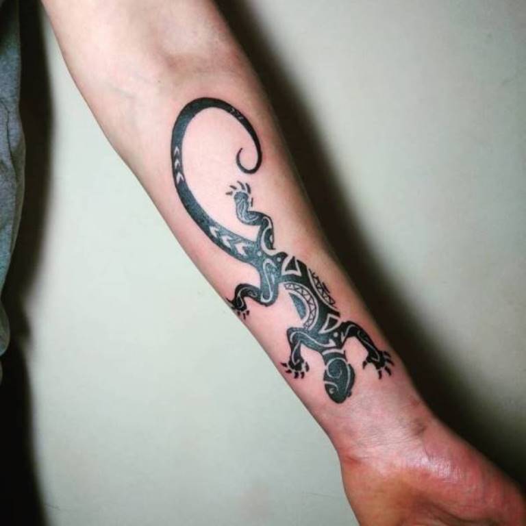 tatuagem de uma fotografia de lagarto