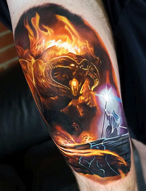Tattoo tegn på ild