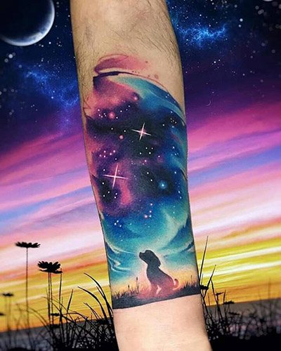 Tatuaggio del cielo stellato. Significato
