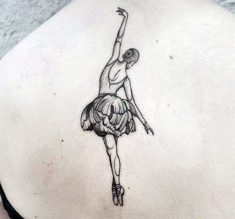 Ballerina tatoeage
