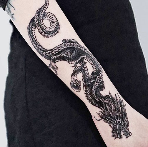 Tetovanie draka. Fotografia, význam, náčrty pre dievčatá, mužov. Foto