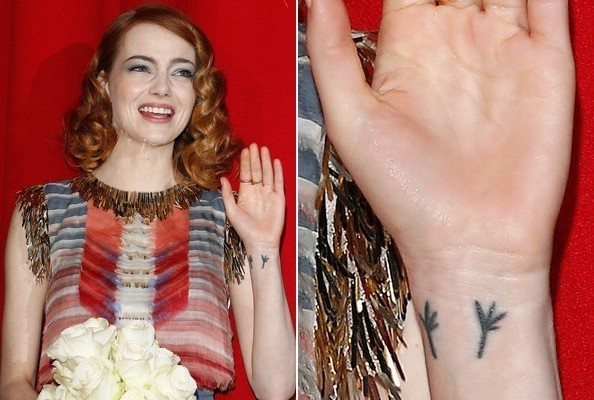 Emma Stone tatuiruotė