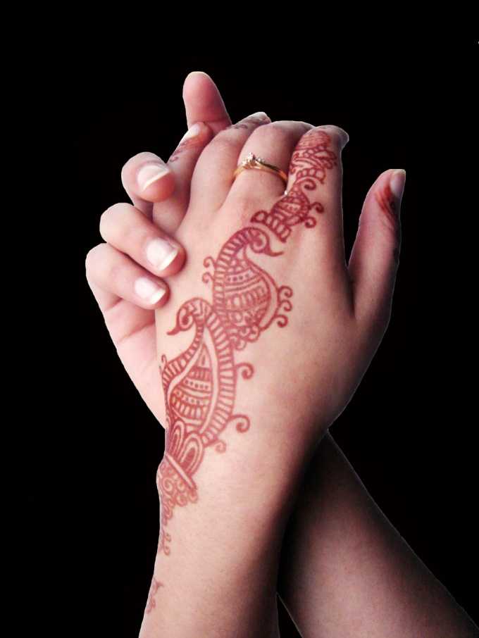Tetovanie hennou sa zotrie za 2-3 týždne.
