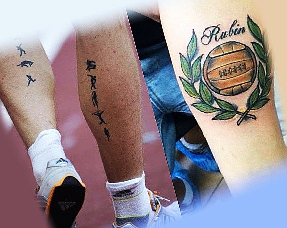 Atlétika, all-around és labdarúgás tetoválása