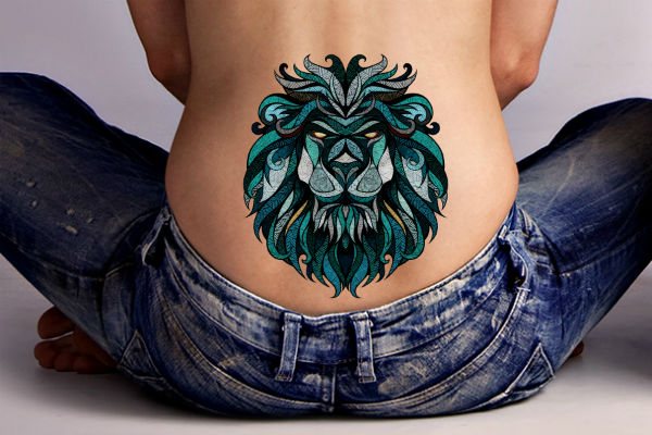 Fotografia de tatuagem de leão