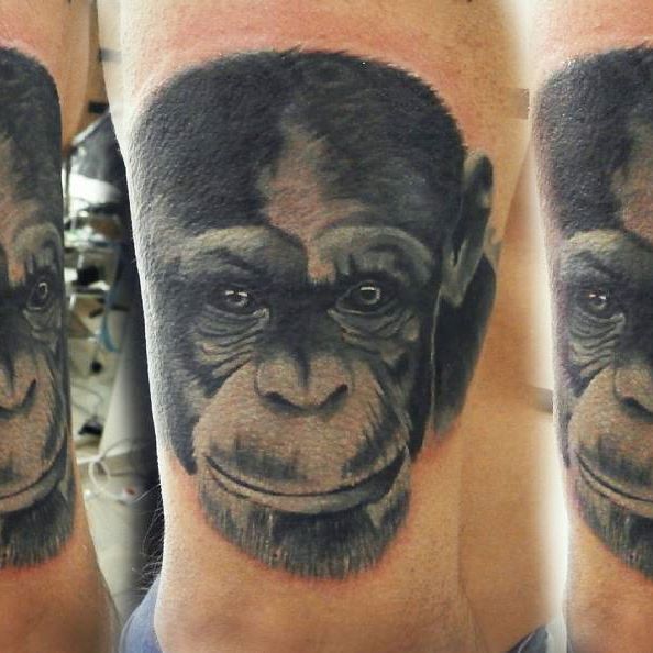 Tatuaggio del muso di scimmia