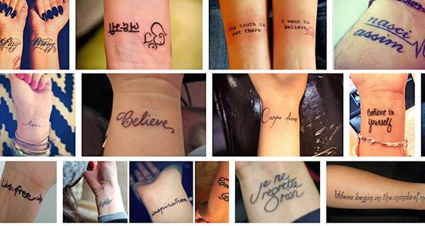 Tatuagem no pulso - escrita