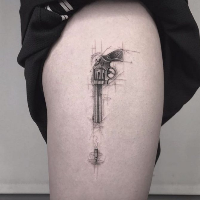 tatuiruotės reikšmė ginklo
