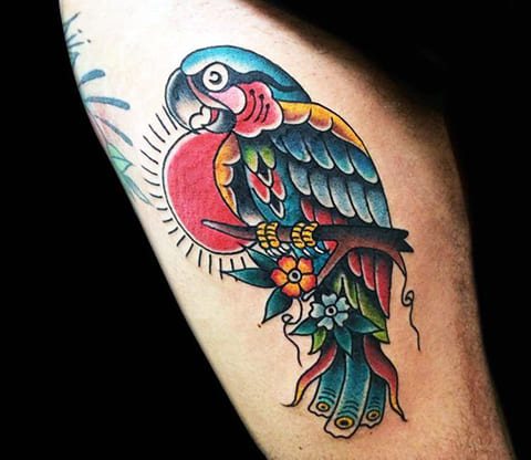 Tatuaj de un papagal