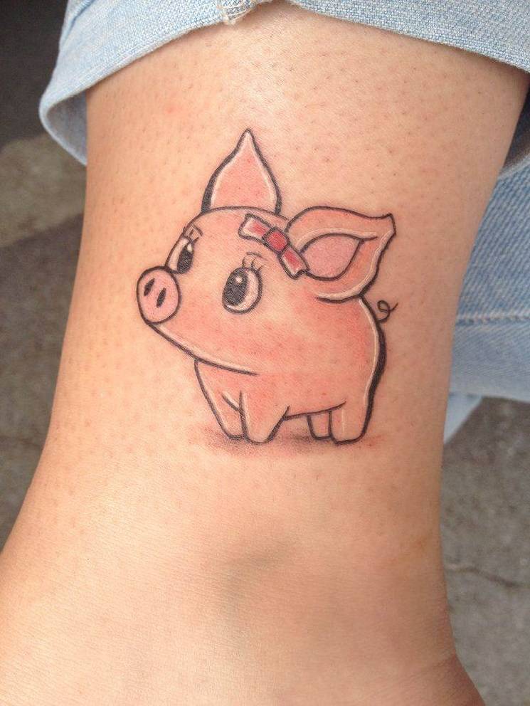 tatuaggio di un maiale