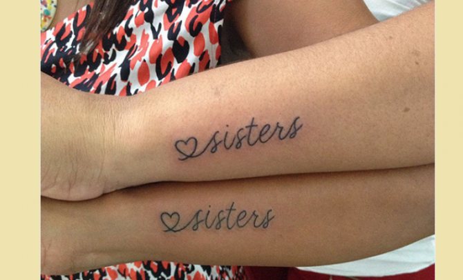 Rodinné tetovanie: Sestry