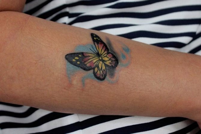 Татуировка на пеперуда в затвора