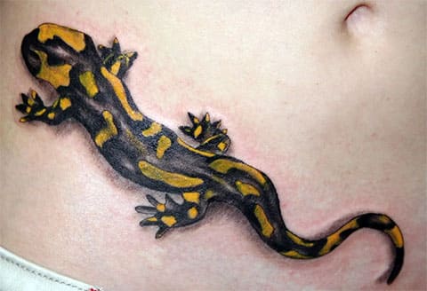 Tatuaż z salamandry