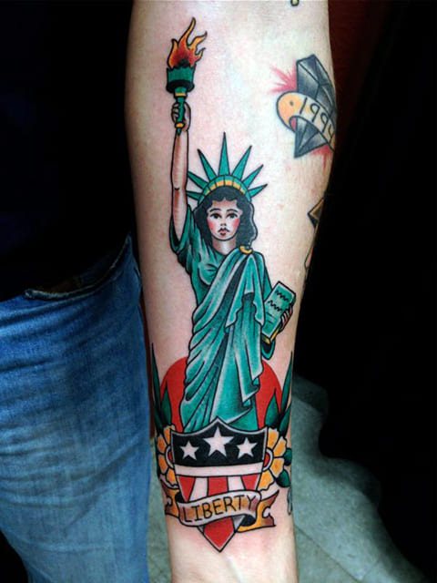 Frihedsgudinden tatovering