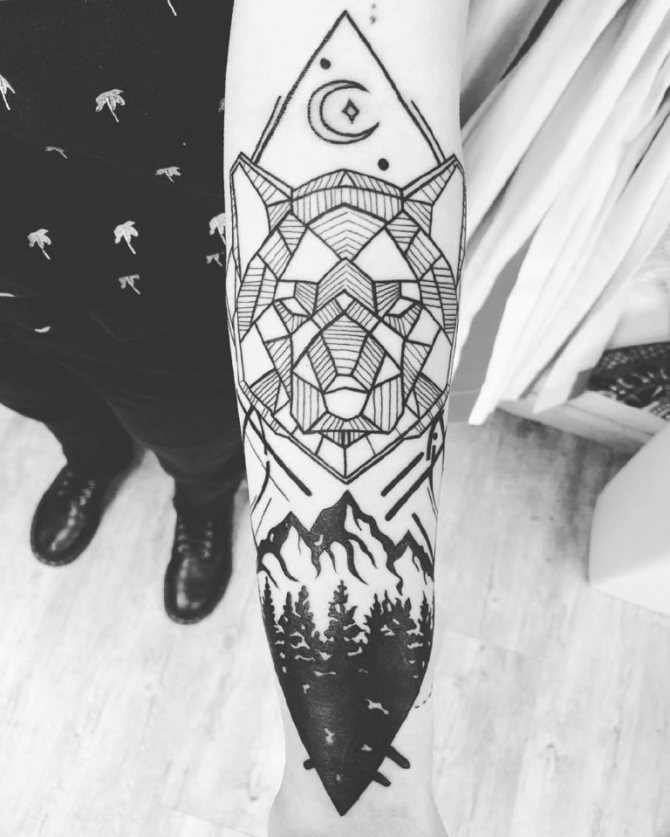 Τατουάζ She-wolf για το κορίτσι που σημαίνει