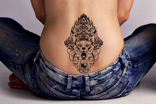 Vlk tetovanie fotografie