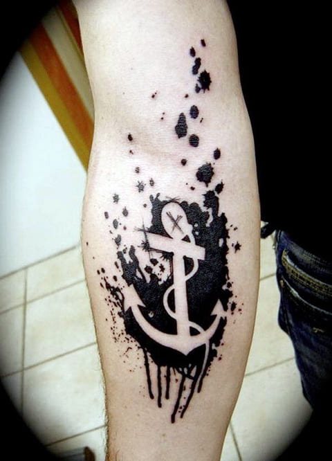Anchor tatuaj pe mână