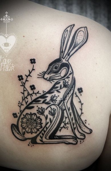 Tatuaj de un iepure
