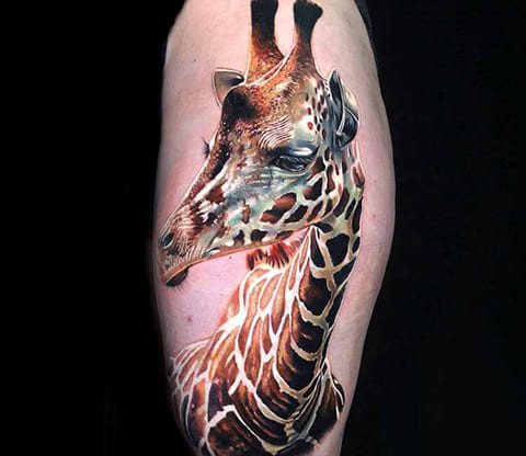 Татуиран жираф - снимка