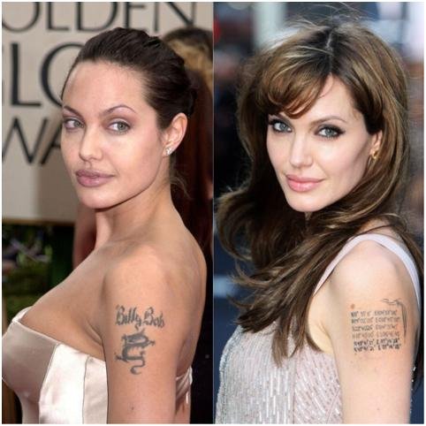 Angelina Jolie tatuiruotės