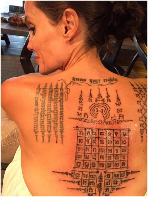 Татуировки на Анджелина Джоли