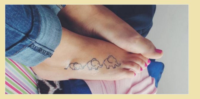 Rodinné tetovanie na nohe