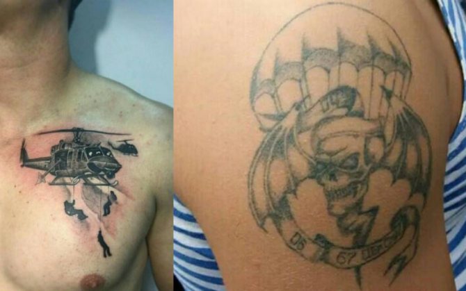 Tatuaje de trupe aeropurtate