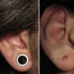 Tunnels in the ears in girls. Photos, sizes of stretch marks, care