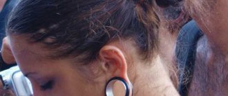 Venitusarmid tüdrukute kõrvadel. Foto, venitusarmide suurus, hooldus