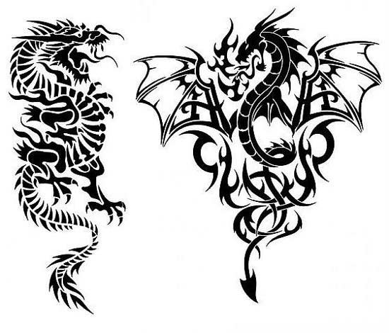 Stencil a forma di drago