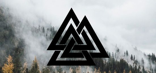 Tre trekanter - symbolet på valknuten