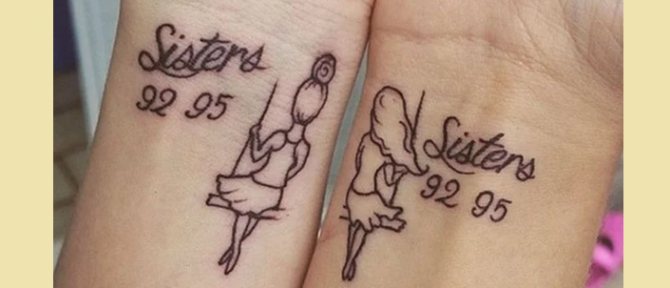 Jaudinančios šeimos tatuiruotės