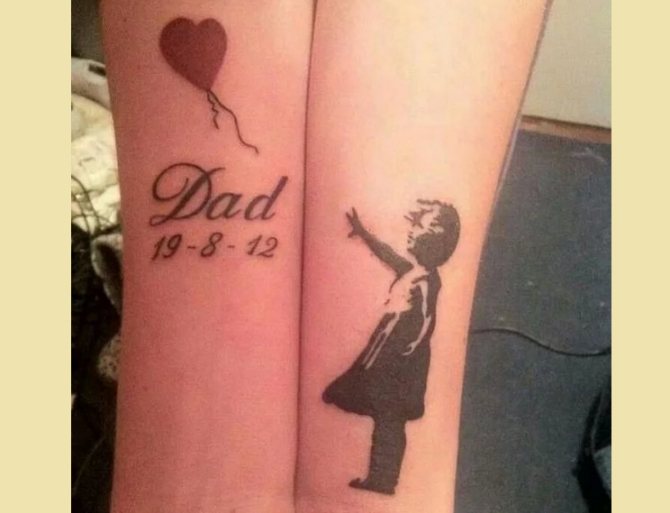 Berührende Familien-Tattoos