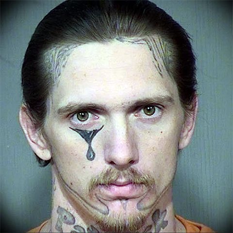 tatuaggio dell'occhio della lacrima della prigione