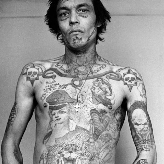 kalėjimo tatuiruotės ir reikšmė ant kūno