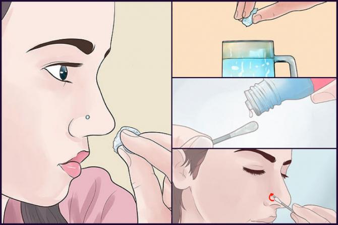 îngrijirea piercingului de nas