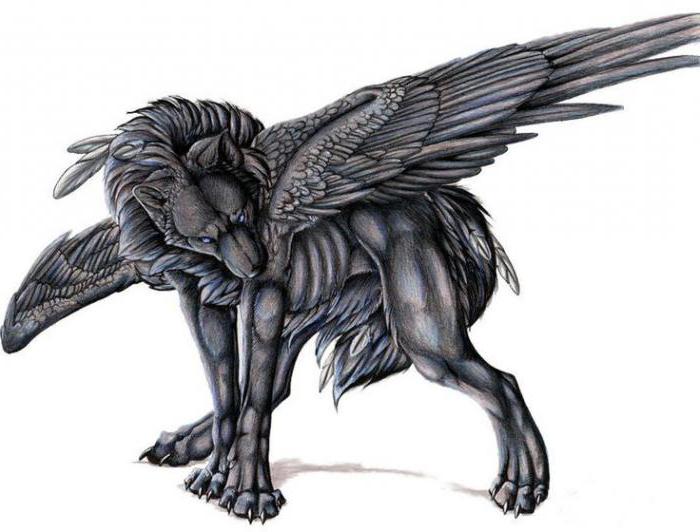 вълк с крила молив