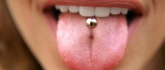 Zarastený piercing jazyka