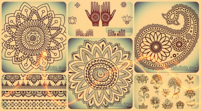 The meaning of mehendi - examples of drawings